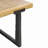 Marlon 48" Coffee Table, Handmade Aluminum Cast Black Frame, Natural Brown Solid Mango Wood Top