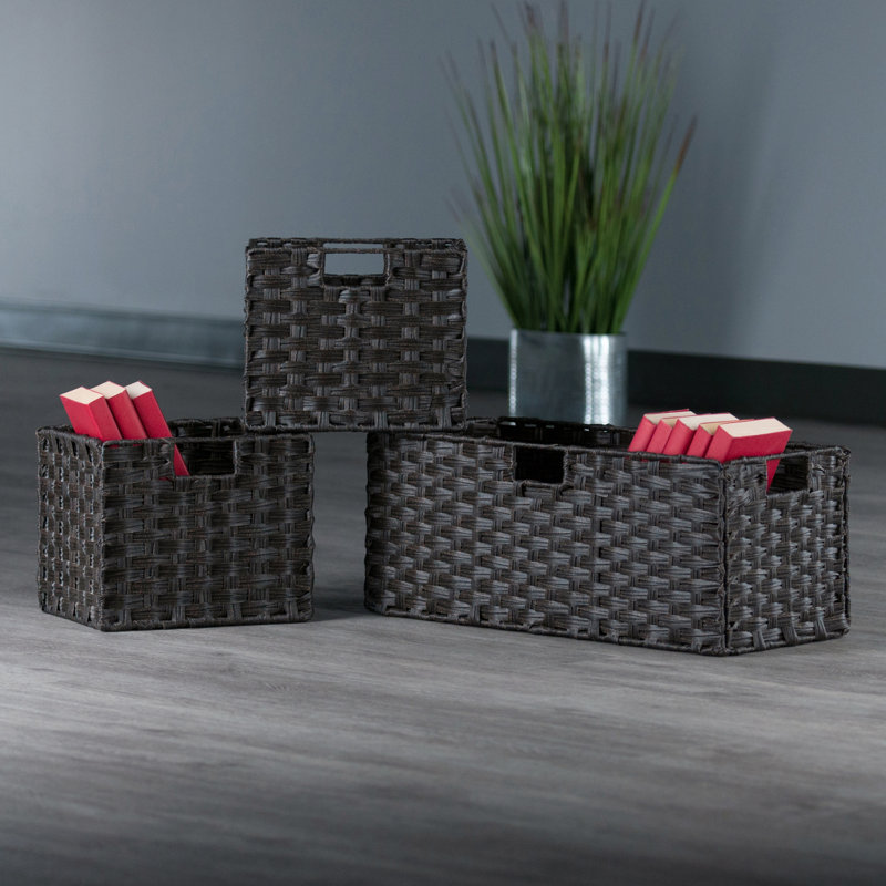 Ensemble de paniers pliables en rotin