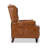 Vintage Pu Leather Recliner Chair With Heated Massage & Wingback Design-129215568