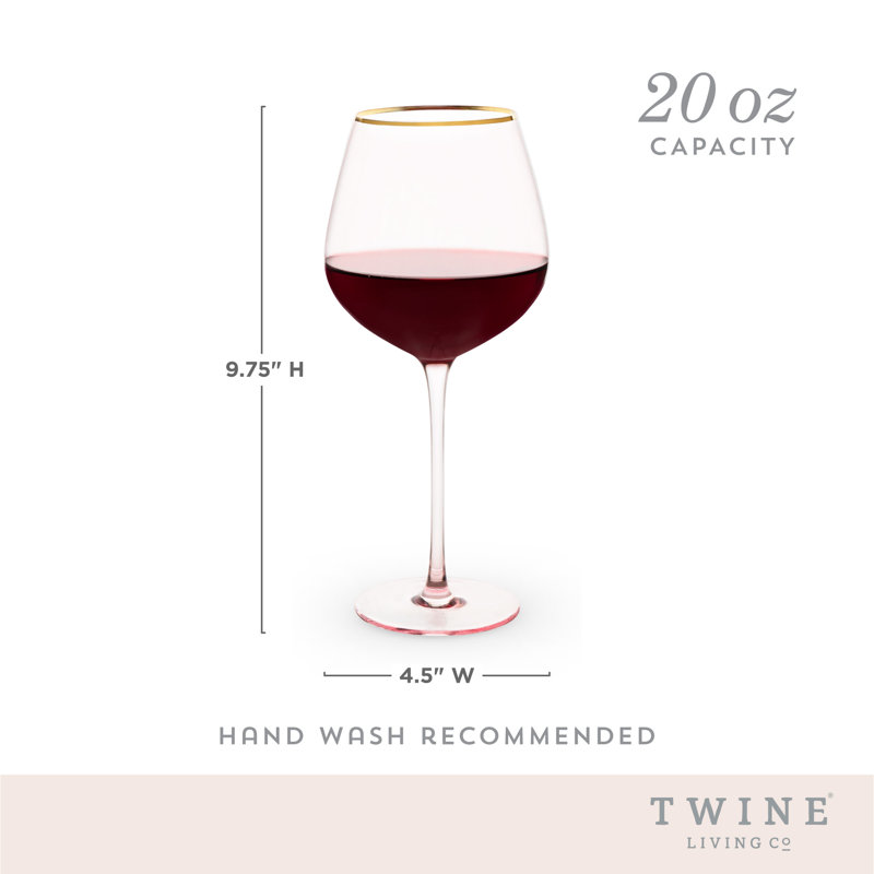 Rose Crystal Red Wine Glass