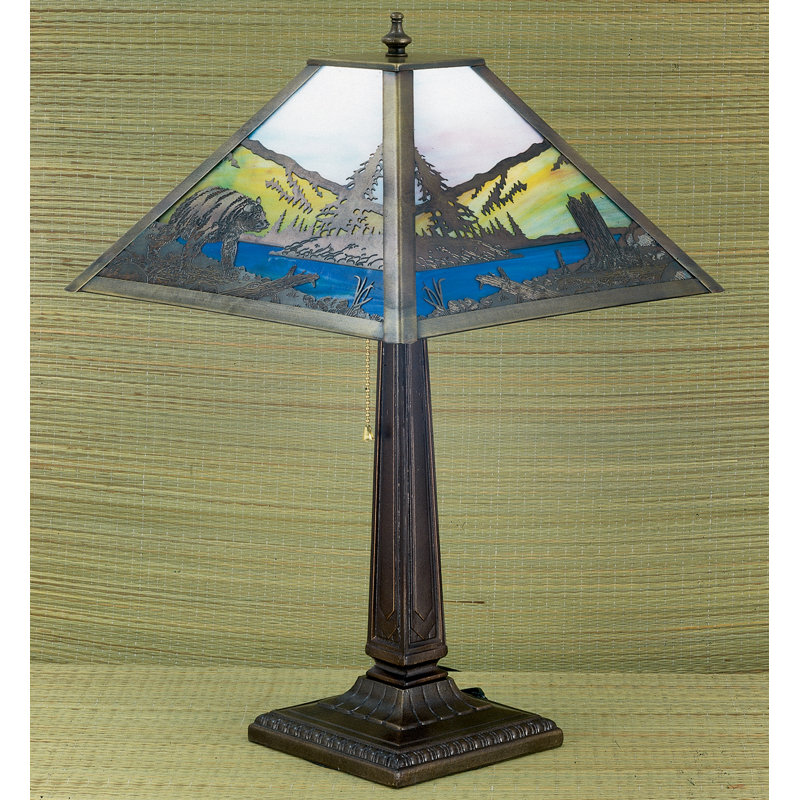 Rustic Lodge Metal Lamp