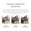 Bureau brun en demi-cercle en bois massif-1256627314
