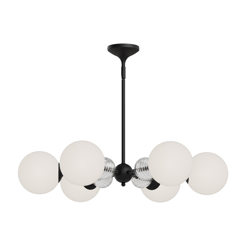 Celia 6 - Light Sputnik Sphere Chandelier, Matte Black
