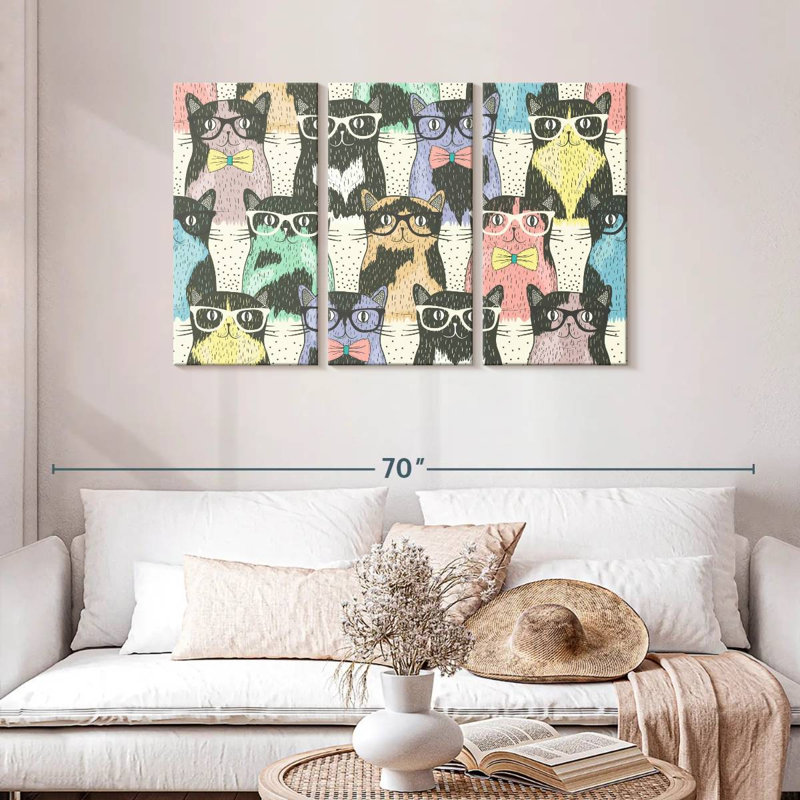 Cool Cats, 28" H x 45" W
