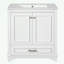 Meuble-lavabo de salle de bain avec lavabo en céramique et 2 grandes portes à fermeture douce-118319080