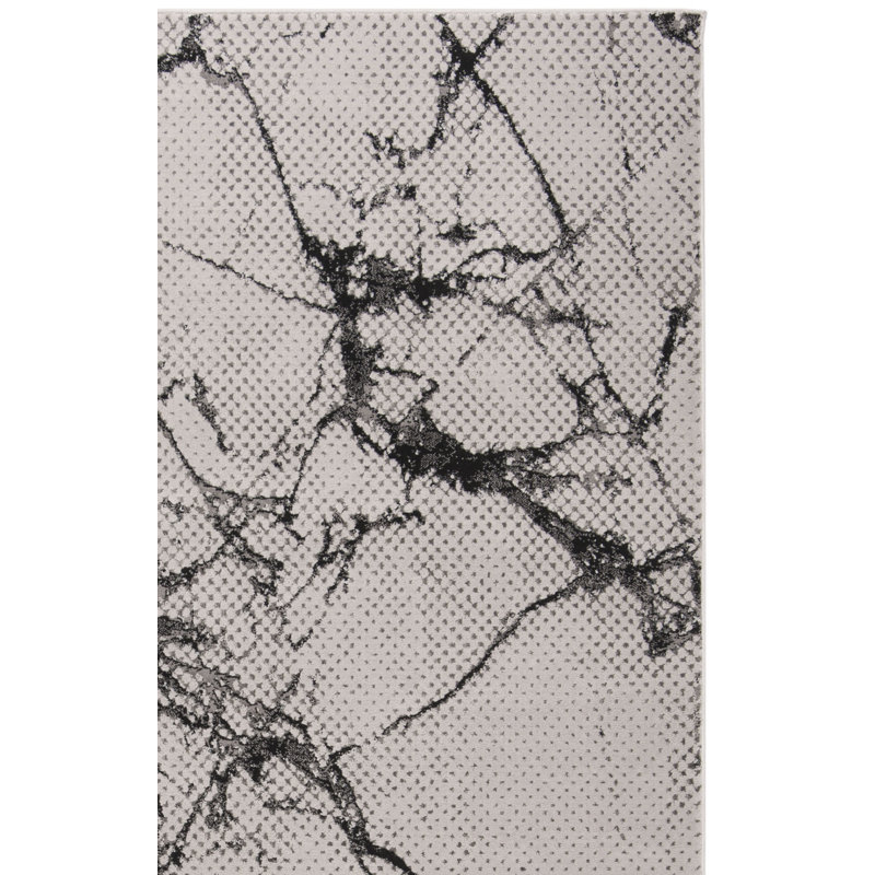 Tapis gris / noir Kelly, Carré 6 pi 7 po