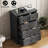 Set of 2 Tall 5-Drawer Nightstands, 35.8" High Bedside Tables-248013877