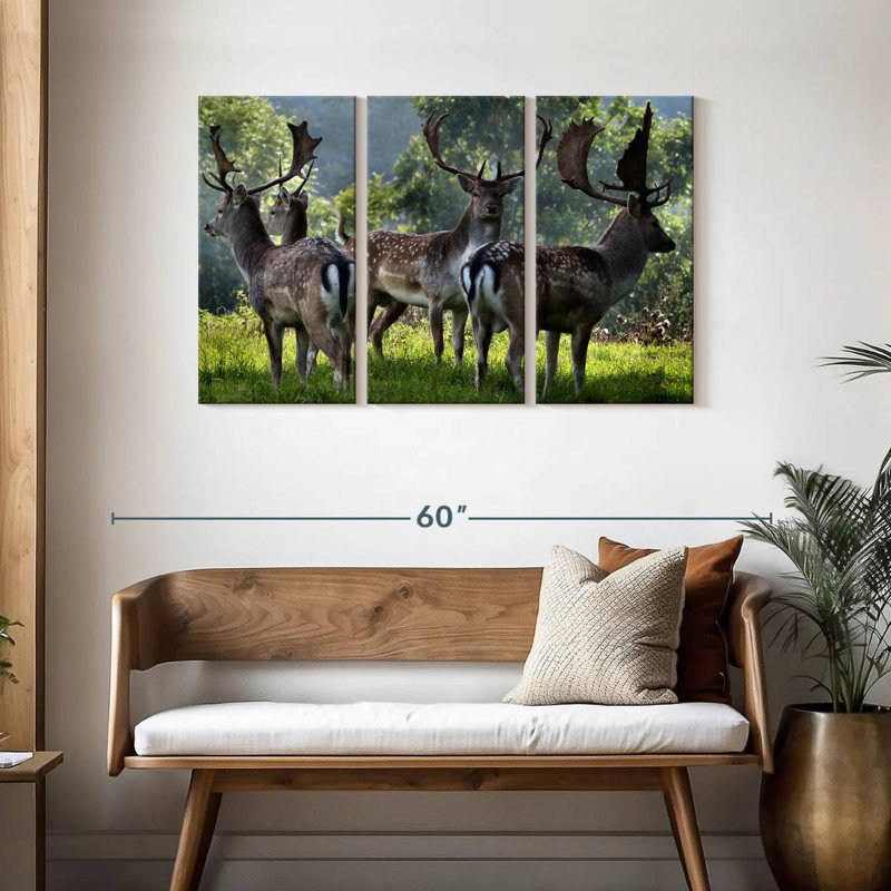 Brampt Deer Alliance, 28" H x 45" W