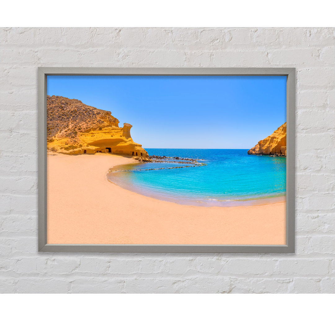 Beach Cove Blue Seas - Einzelner Bilderrahmen Kunstdrucke auf Leinwand