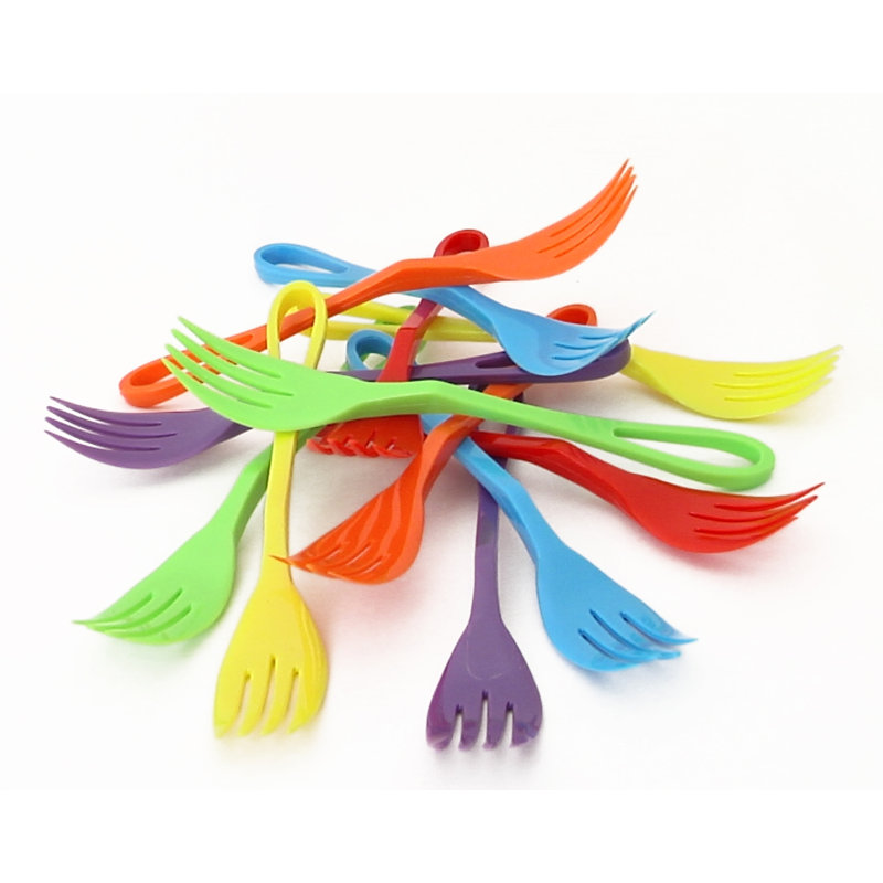 Ensemble 12 pièces de fourchette en plastique