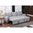 Upholstered Pull Out Sectional Sofa With Chaise-356523958