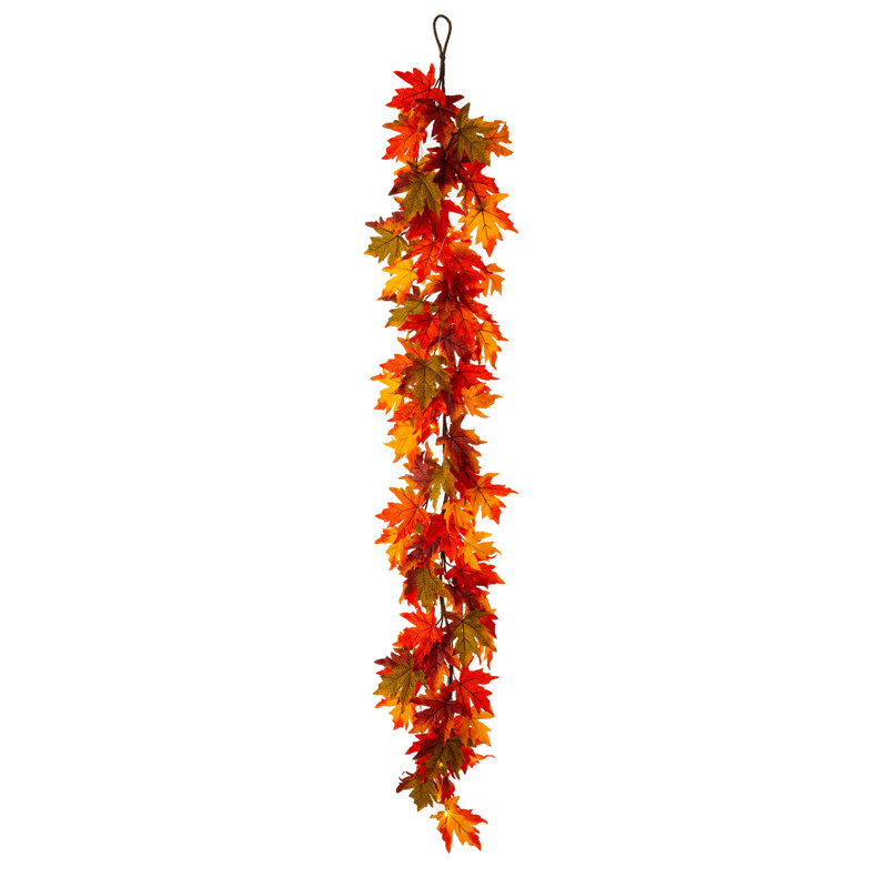 Garland 72'' in. Lighted Faux Maple Garland