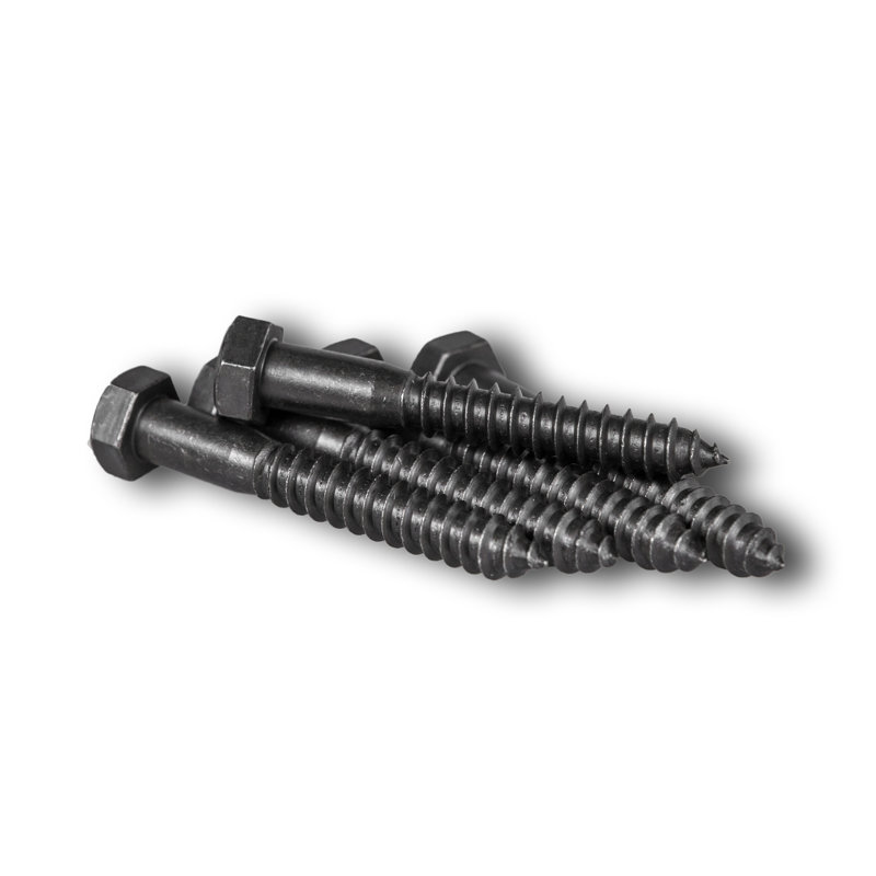 142 vis de fixation de rail de qualité supérieure, Oxyde noir, Bordure d'aménagement paysager de H 3,5 po
