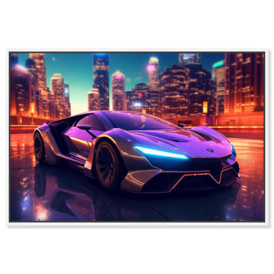 «Futur Car Galaxy Neon Man» par Notoriart
