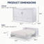 Lit escamotable Night & Day Furniture avec matelas en mousse à mémoire de forme de 15 cm, format Queen, blanc-1962669680