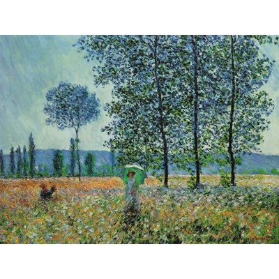 «Felder Im Frühling» par Claude Monet, reproduction d'art sur toile tendue