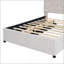 Lit plateforme double avec tête de lit et rangement