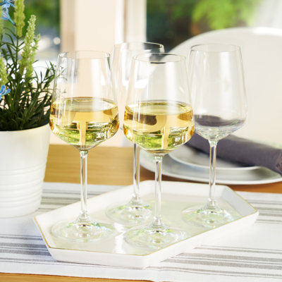 15.5 oz. Crystal White Wine Glass Set