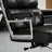 Mid Back Genuine Leather Executive Office Chair With Aluminum Frame, Swivel Computer Desk Chair-29114050