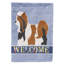 Polyester 2 côtés 40 x 28 po welcome drapeau maison-73943116