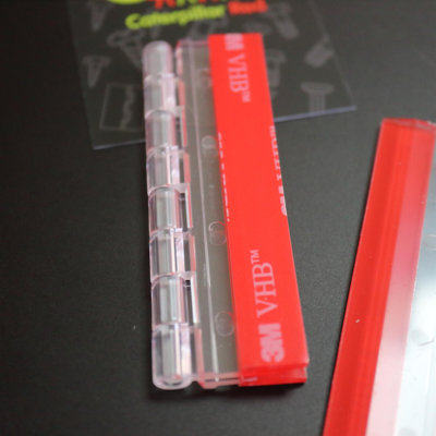 Acrylic Hinges - No Glue Required Transparent Clear Plastic Acrylic 75mm