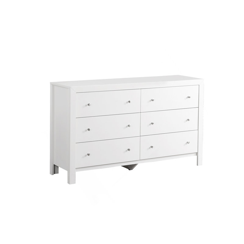 Elegant White Transitional Dresser