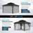 Aluminum Permanent Patio Gazebo with Double Roof-115801583