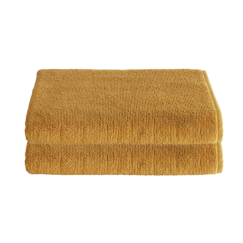 Ensemble de draps de lit en coton turc 2 pièces LERINS, Jaune