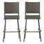 29 po. PE sans accoudoirs gris pour la période de divertissement de patio, finition durable, fonction d'assise incurvée confortable, confort légèrement incurvé tissé-835952546