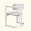 Ensemble de 2 chaises rembourrées en tissu avec structure en métal beige, capacité de poids de 265 lb-821497920