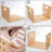 Clear Hanging File Organizer, Bamboo File Box Organizer With Handle, Letter Size Filing Crate Bin Holder For Home Office Desk, Easy To Assemble