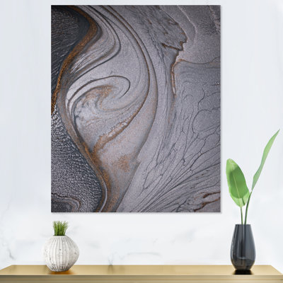 «Golden On Grey», reproduction d'art sur toile moderne