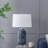 D16.9''Xh28'' Ellis Glass Table Lamp