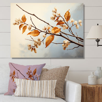 Douce branche de fleur de brun doux I
