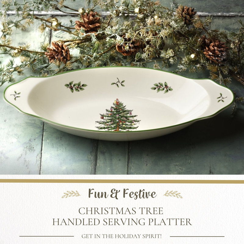 Spode Christmas Tree 2019 Handled Serving Platter