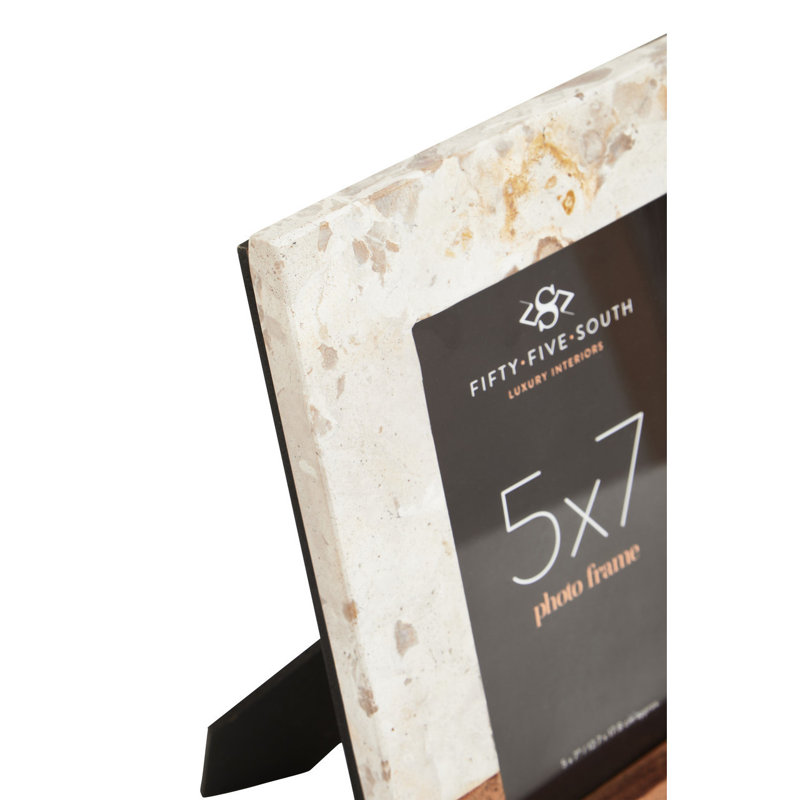 Ceramic;Metal Picture Frame with Mat, 20cm x 25cm