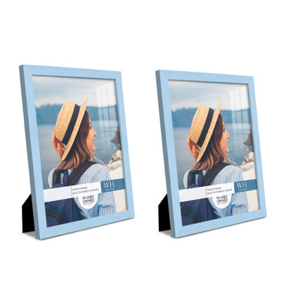 Light Blue Wood Picture Frame - Set of 2