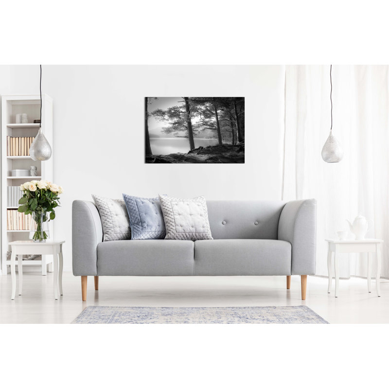 Lake Pine Trees - Wrapped Canvas Art Prints, 51cm H x 76cm W