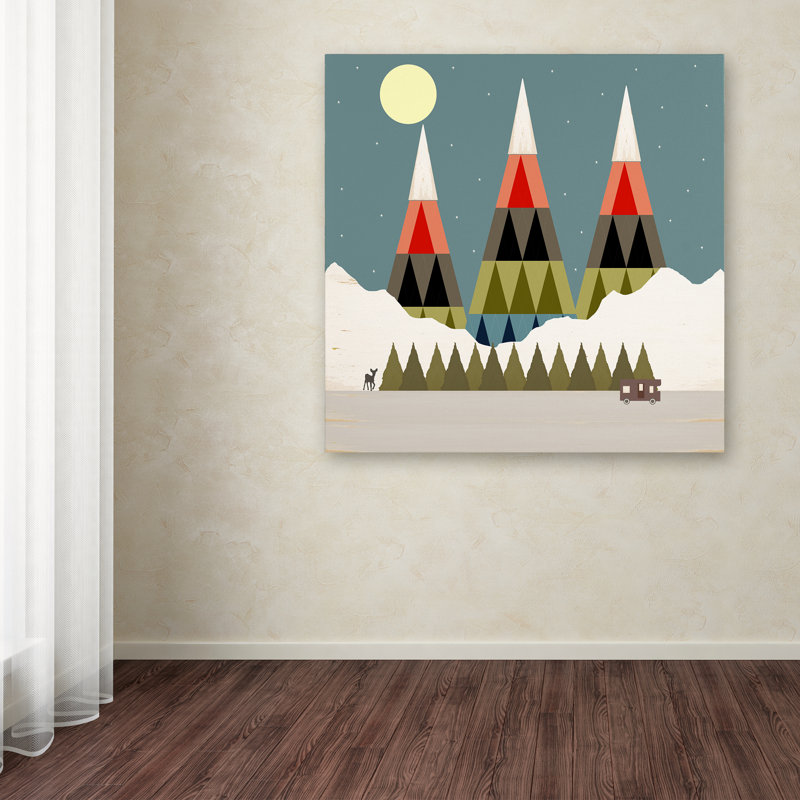 « soirée-soirée », art sur toile, H 14 po x l 14 po