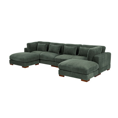 Croy Corduroy U-Shaped Sectional Symmetrical