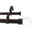 Coursey Steel Adjustable 84'' to 120'' Double Curtain Rod-726499750-726499775