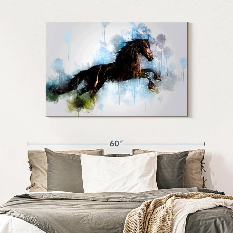 Horse Running, 32" H x 48" W