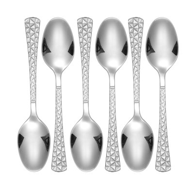 Ensemble de 6 cuillères à espresso à motif géométrique Lorren Home Trends, noir