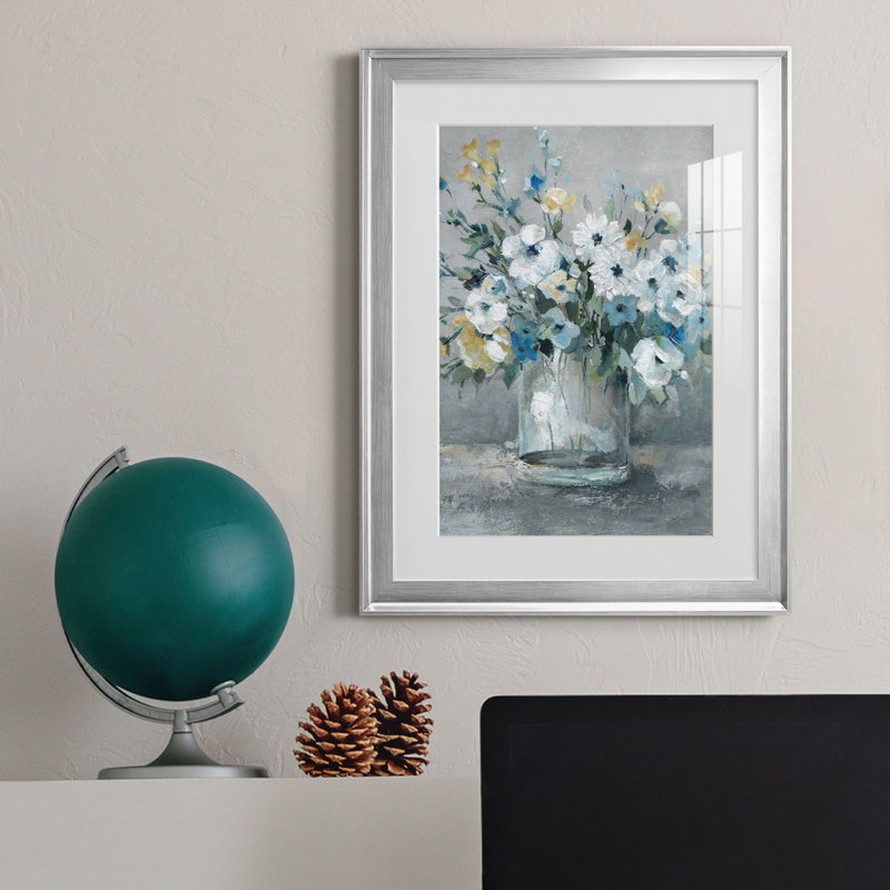 Sweetest Blossoms - peinture encadrée, H 22,5 po x l 30,5 po x P 1,5 po, Argent