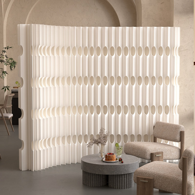 Paravent moderne en papier, cloison autoportante pliable, mur décoratif créatif, séparateur de cloison temporaire sans perçage