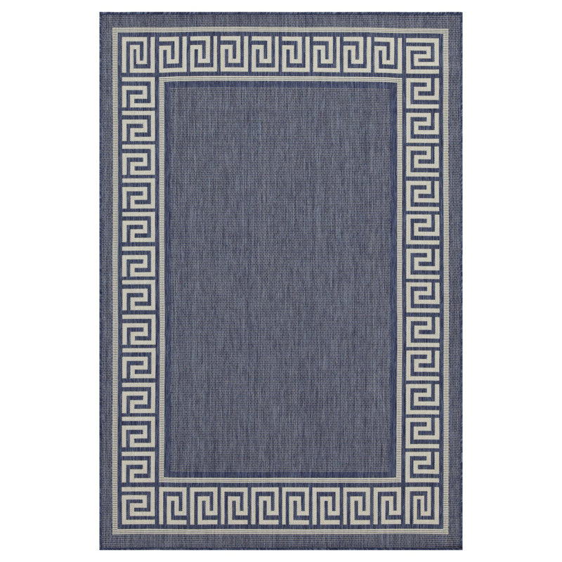 Tapis intérieur / extérieur bleu Sunshine, Rectangle 7 pi 10 po x 10 pi 3 po