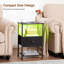 38.9cm W Metal Bedside Table