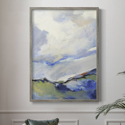 Autour de la nuée III, reproduction encadrée - bois massif