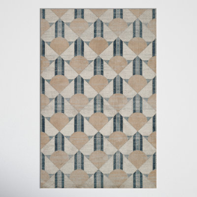 Scout Polyester Blue Area Rug 5''1" X 7''7"