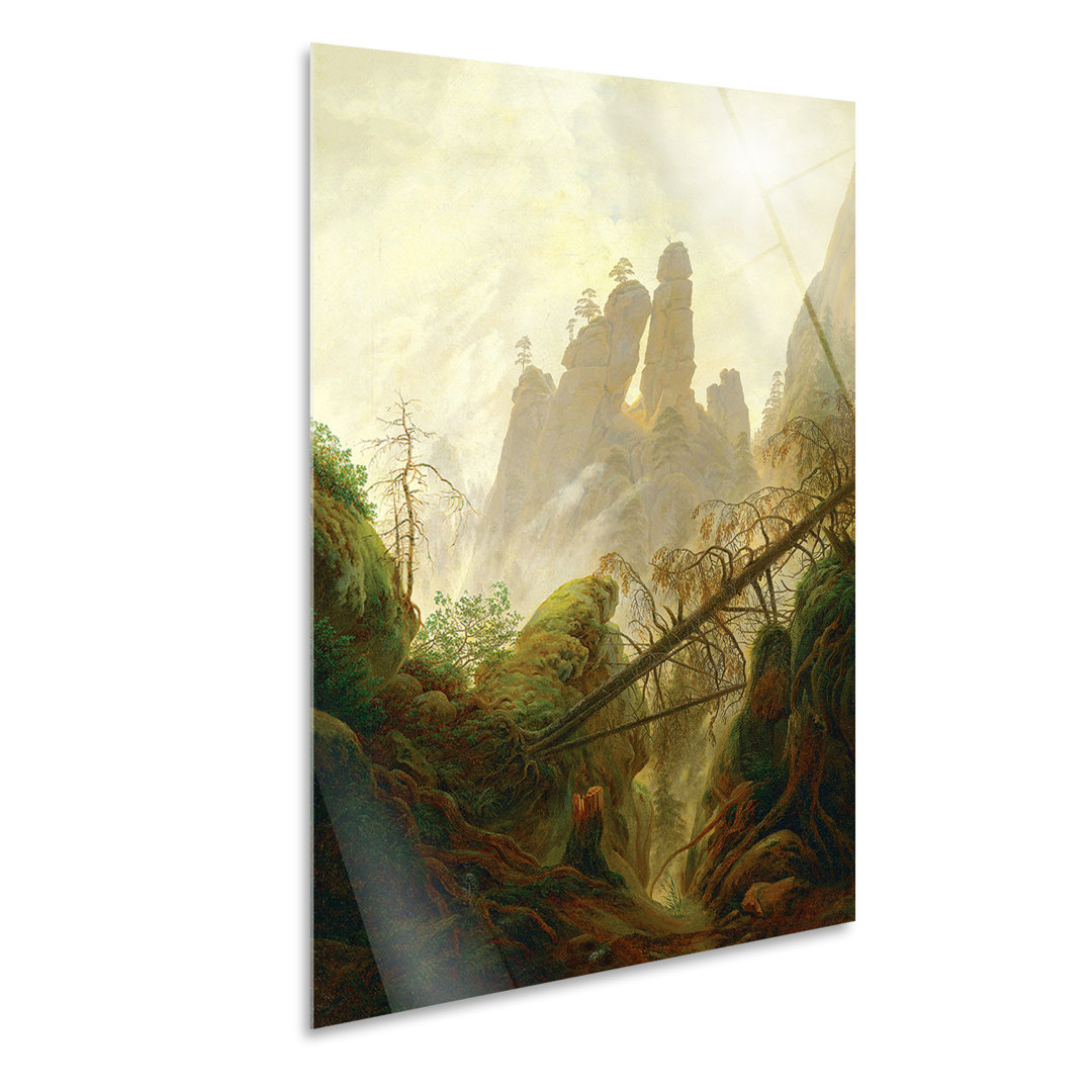 Acrylbild Landschaft mit Felsen von Caspar David Friedrich